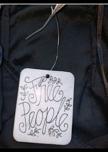 Free People Siyah Kadife Askılı Bol Kesim Kadın Tulum - Görsel 7