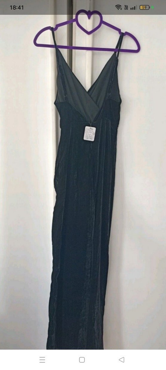 Free People Siyah Kadife Askılı Bol Kesim Kadın Tulum - Görsel 5