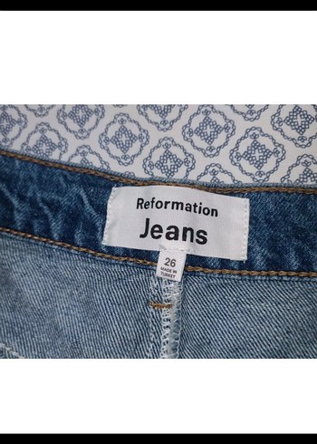 Reformation Kadın Denim Uzun Etek Yırtmaçlı - Görsel 5
