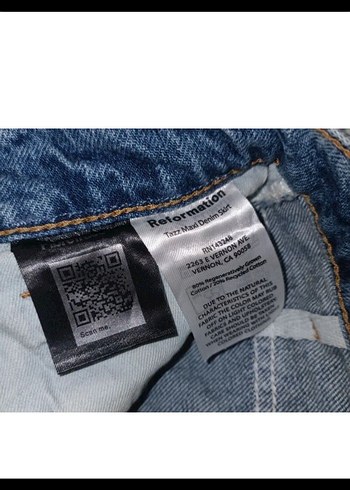 Reformation Kadın Denim Uzun Etek Yırtmaçlı - Görsel 6