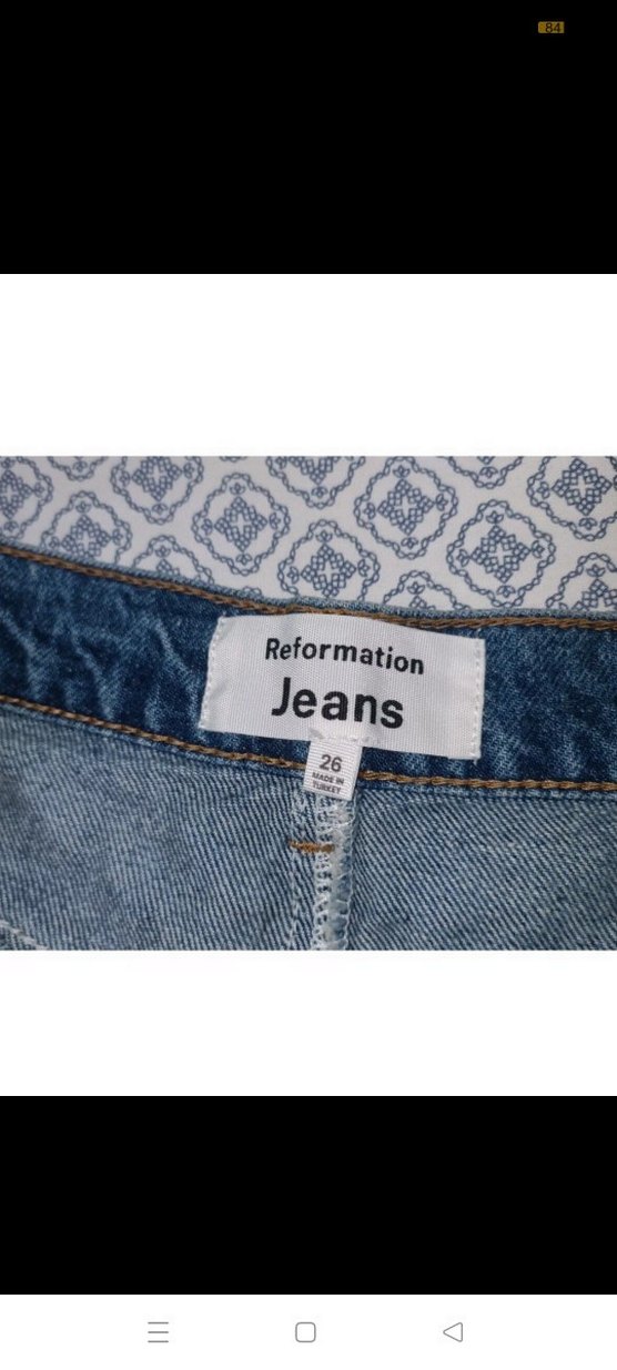 Reformation Kadın Denim Uzun Etek Yırtmaçlı - Görsel 5