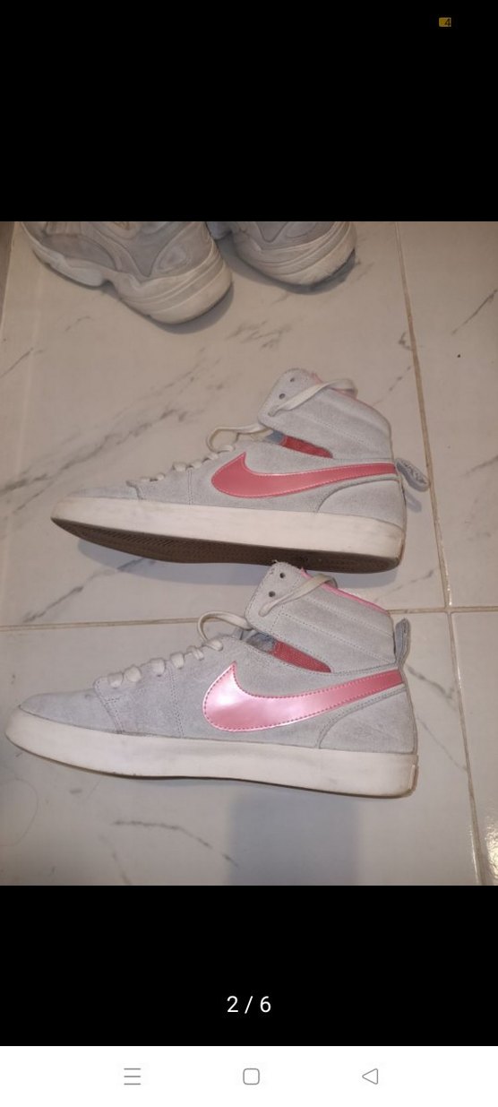 Pembe Gri Nike Bilekli Spor Ayakkabı - Görsel 2
