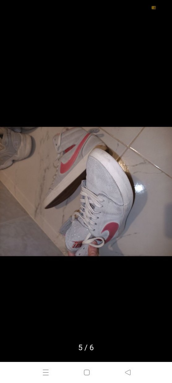 Pembe Gri Nike Bilekli Spor Ayakkabı - Görsel 5