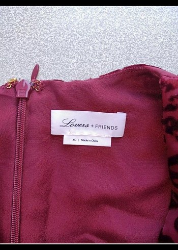 Lovers + Friends Bordo Mini Elbise - Görsel 5