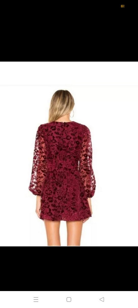 Lovers + Friends Bordo Mini Elbise - Görsel 3