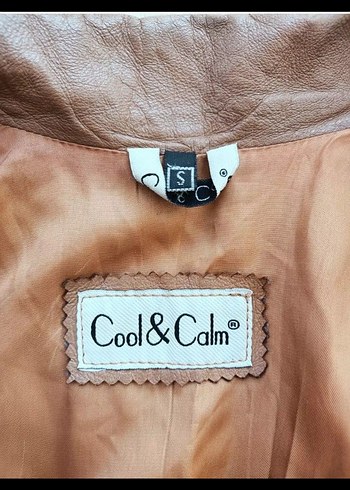 Açık kahve kuzu derisi kadın Ceket - Görsel 8