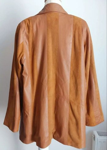 Açık kahve kuzu derisi kadın Ceket - Görsel 3