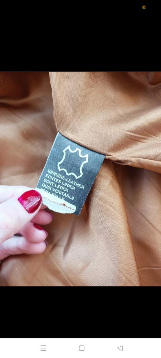 Açık kahve kuzu derisi kadın Ceket - Görsel 4