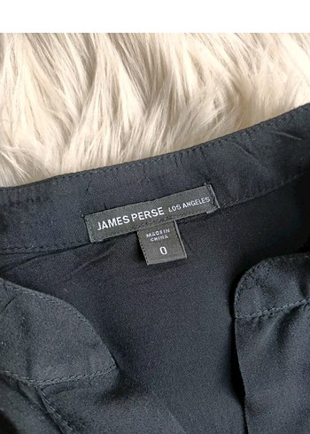 Siyah V Yaka James Perse gömlek - Görsel 3