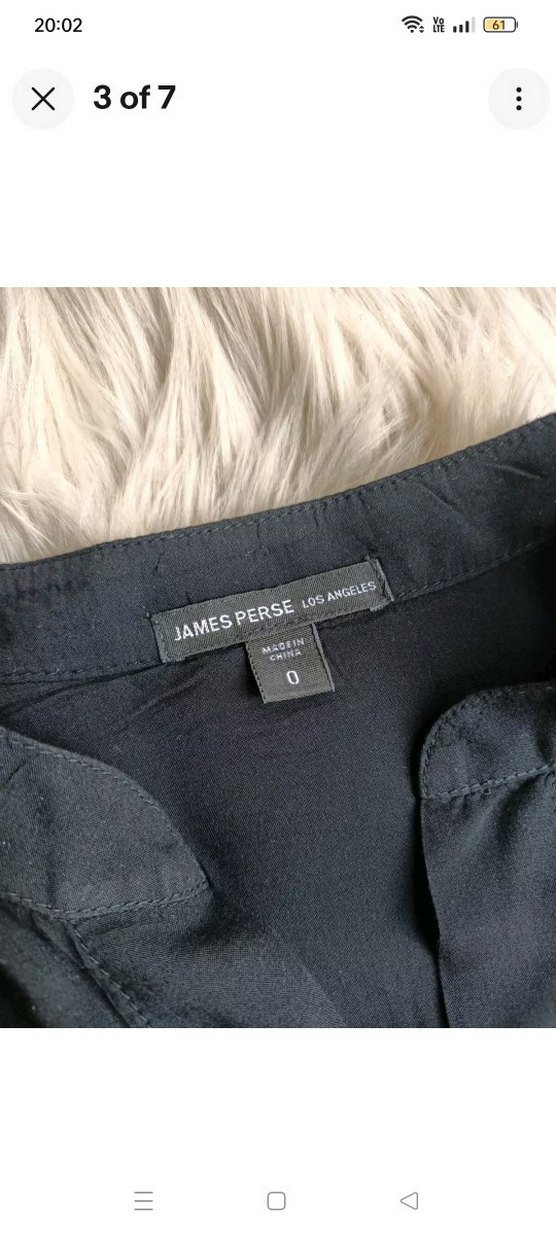 Siyah V Yaka James Perse gömlek - Görsel 3