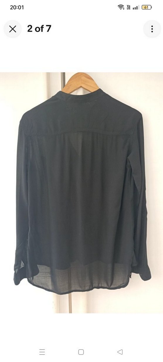 Siyah V Yaka James Perse gömlek - Görsel 2