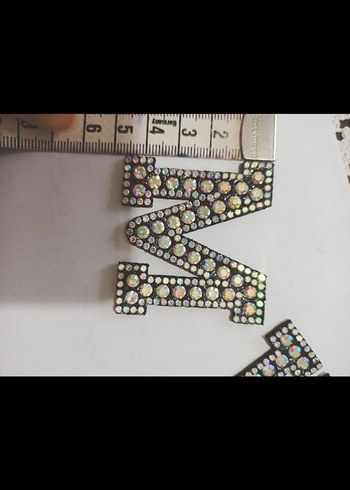 Taşlı Harf Yama Patch sticker - Görsel 3