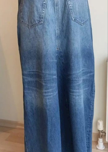 Reformation Yırtmaçlı Uzun Denim Etek - Görsel 6