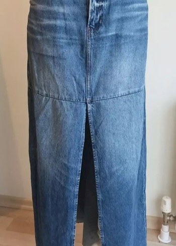 Reformation Yırtmaçlı Uzun Denim Etek - Görsel 5