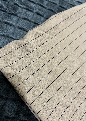 Bej Pilili Midi Kadın Etek - Görsel 2