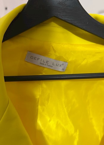 Diğer Sarı Düğmeli Kadın Blazer Ceket