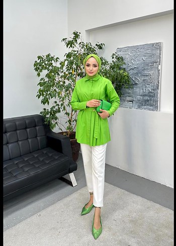 Yeşil Kadın Mini Tunik - Görsel 2