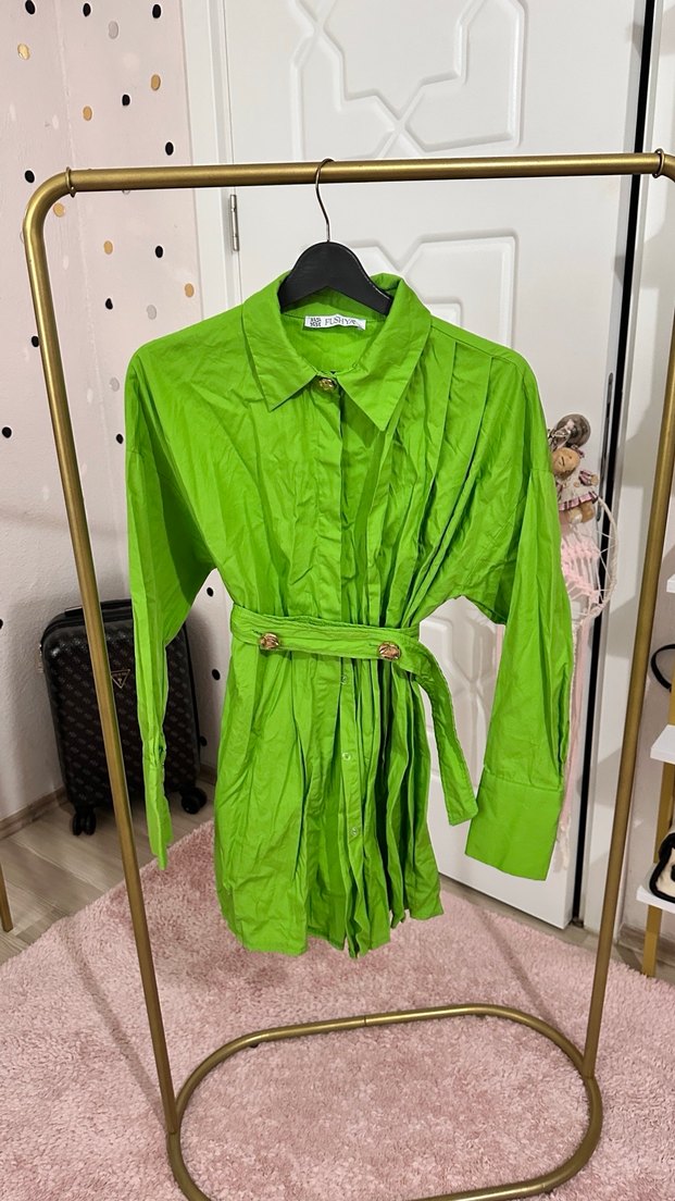 Yeşil Kadın Mini Tunik - Görsel 3