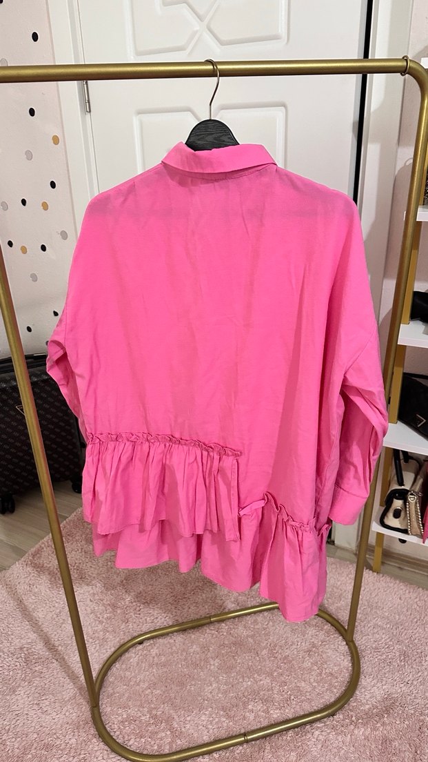 Pembe Mini Taşlı Salaş Tunik - Görsel 3