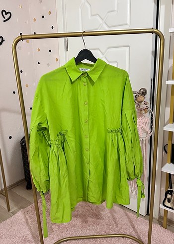 Yeşil Salaş Midi Tunik - Görsel 3