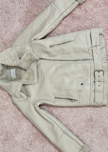 Kürk Detaylı Bej Kadın Ceket - Görsel 9