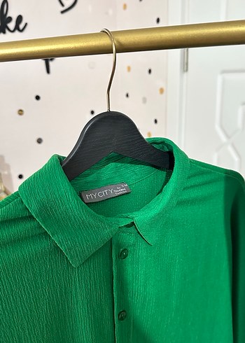 Yeşil Uzun Kollu Pliseli Kadın Takım - Görsel 4