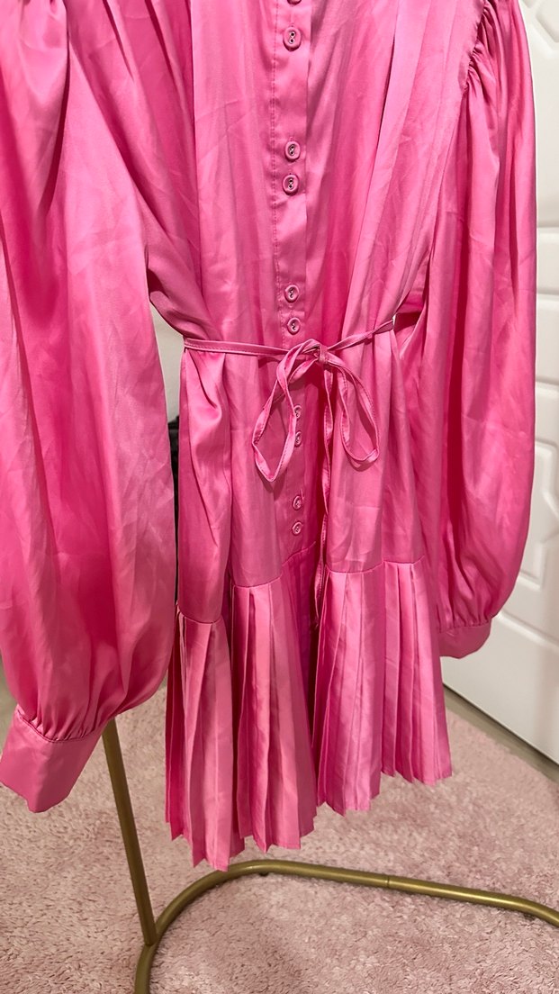 Pembe Pilili Uzun Kol Tunik - Görsel 5