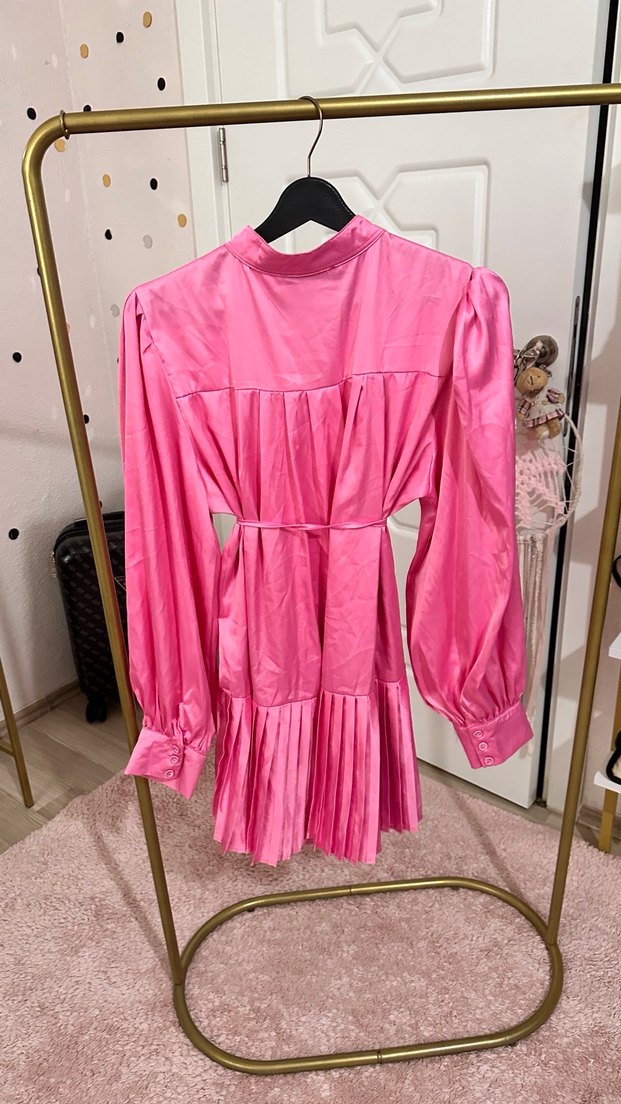 Pembe Pilili Uzun Kol Tunik - Görsel 3