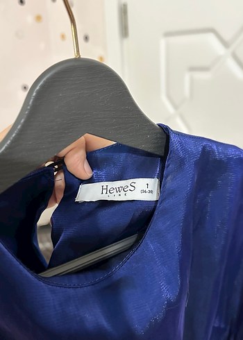 Mavi Kolları taşlı Mini Tunik - Görsel 7