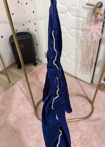 Mavi Kolları taşlı Mini Tunik - Görsel 6