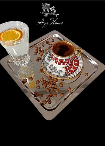 Kare çelik 6 lı sunum tepsisi 