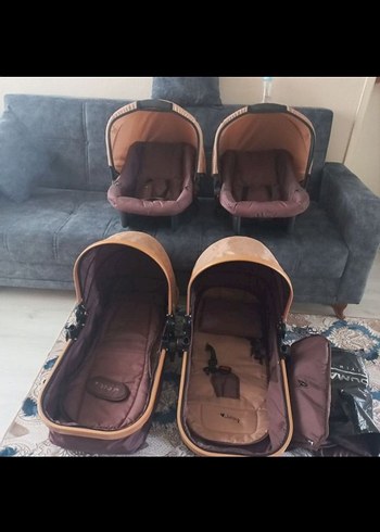 Kahverengi Bebek Arabası Seti - Görsel 6