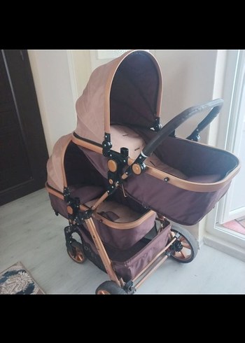 Kahverengi Bebek Arabası Seti - Görsel 3