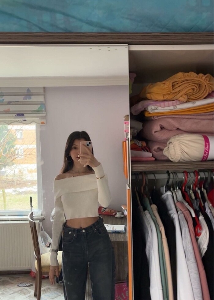 Kayık yaka kazak - Görsel 3