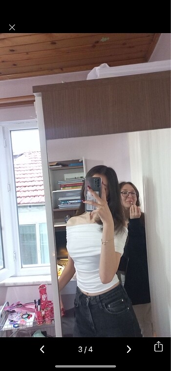 Kayık yaka crop - Görsel 2