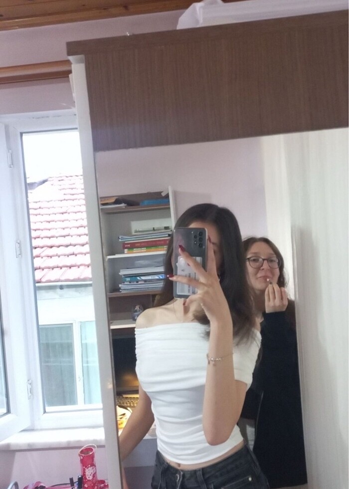 Kayık yaka crop - Görsel 2