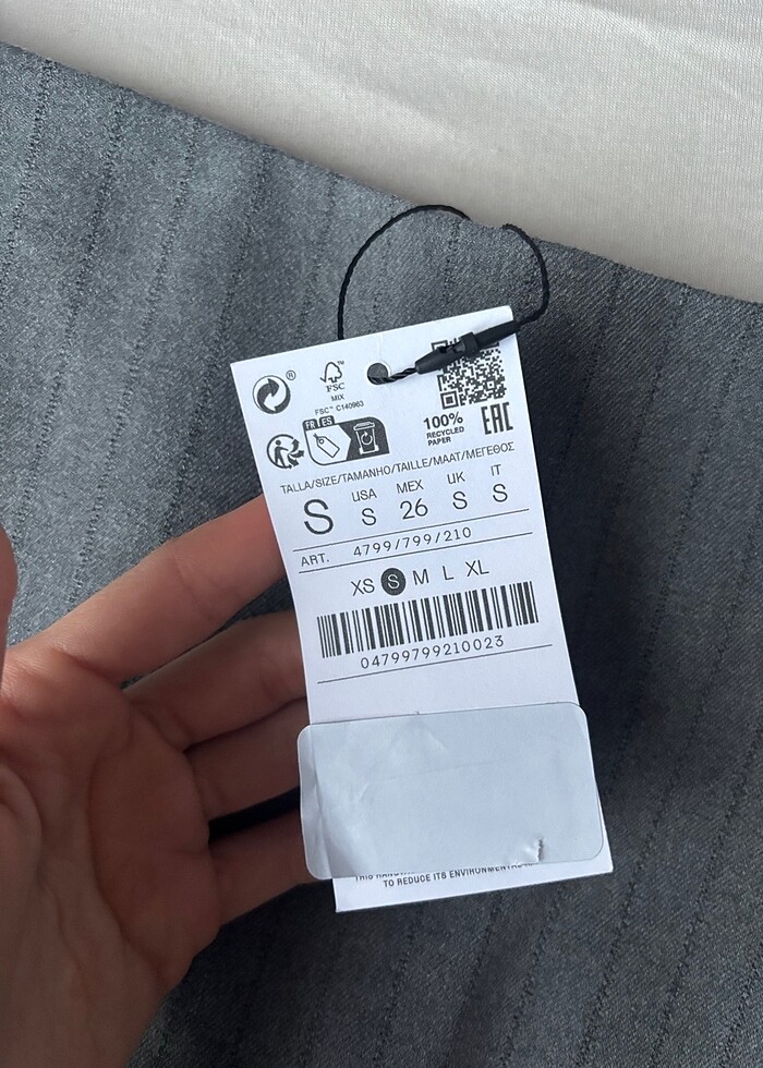 Stradivarius gri etek - Görsel 4