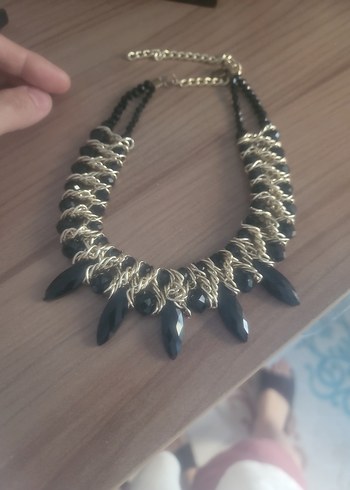 Accessorize Siyah Boncuklu abiyeKolye