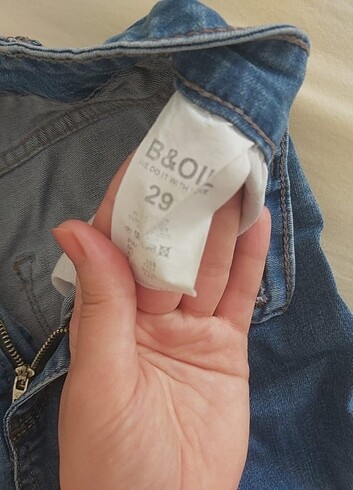 29 Beden Mavi Kot Şort