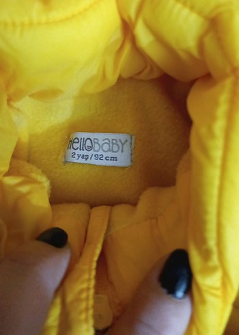 Sarı Kapüşonlu Erkek Çocuk Mont - Görsel 5