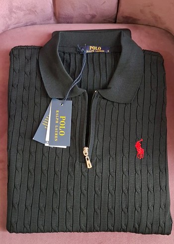 Polo Yaka Ralph Lauren Siyah Triko Erkek Kazak - Görsel 3