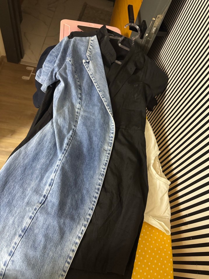 Siyah Düğmeli Kadın Kot detaylı tulum - Görsel 3