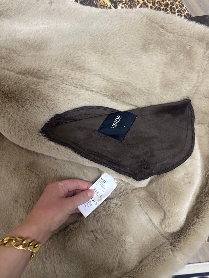 Kahverengi Süet Kürklü Kadın Ceket - Görsel 2