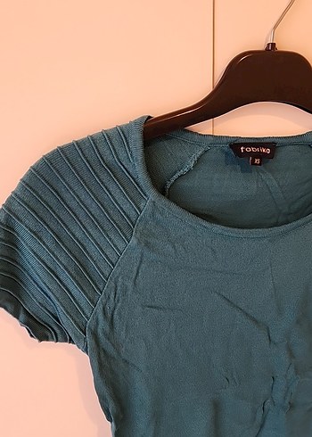 Mor Kısa Kollu Fitted Kadın Tişört - Görsel 4