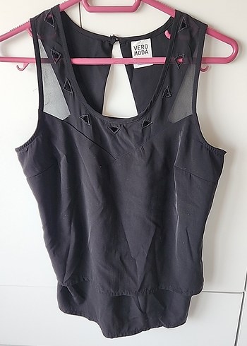 Vero Moda Siyah Drapeli V Yaka Bluz