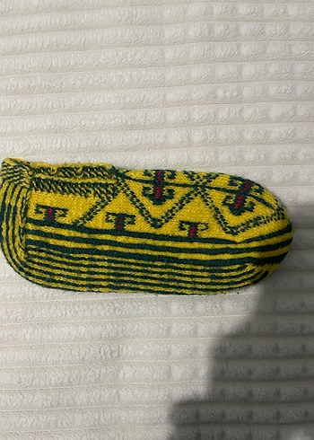 Renkli Nakışlı El Örmesi Kadın Patik - Görsel 2