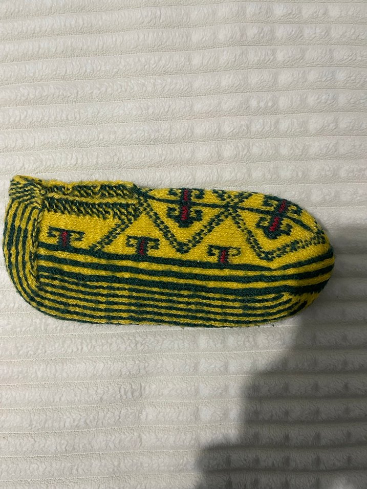 Renkli Nakışlı El Örmesi Kadın Patik - Görsel 2