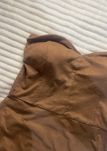 Kahverengi Straplez Süet Midi Elbise - Görsel 5