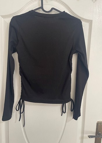 Siyah Kadın Uzun Kollu Fitted Bluz - Görsel 2