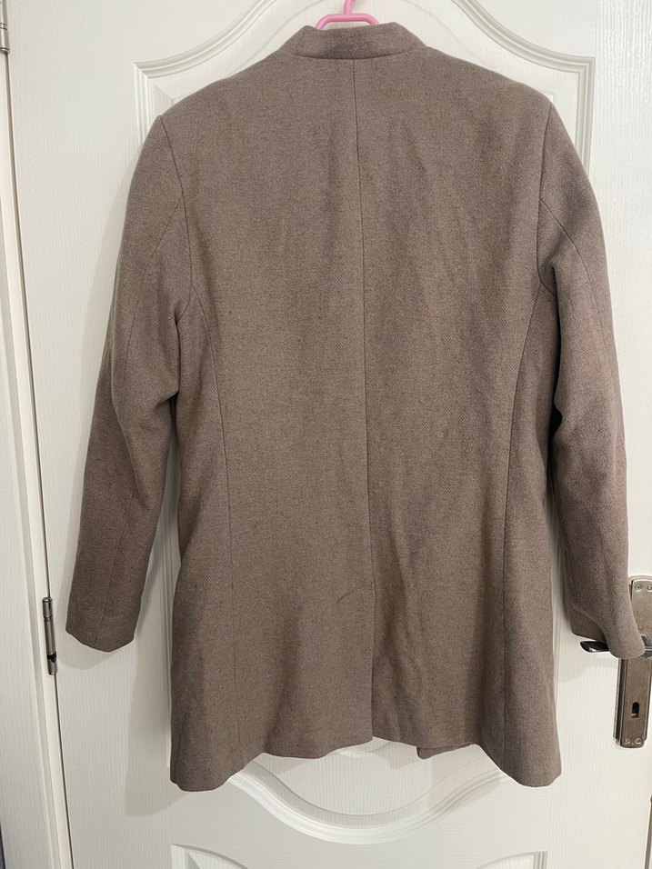 Düğmeli Kahverengi Midi Süet Kaban - Görsel 2